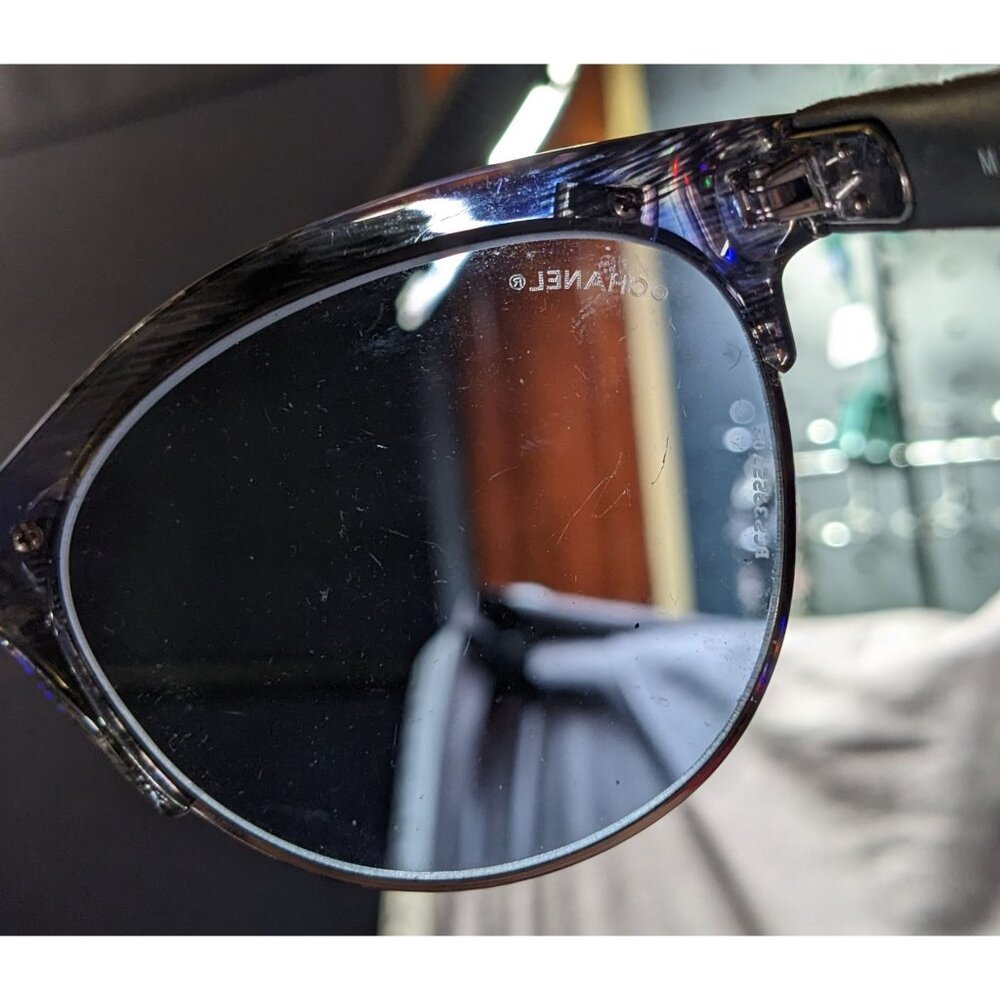 Chanel Blue Quilted Sunglasses 5342 .1552/52 Made In Italy - Picture 8 of 14